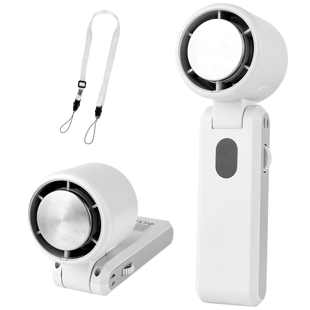 Handheld Mini Fan Portable Neck Hanging Digital Display Turbo Folding Outdoor Portable Ice Pack High-speed Cooling Fan