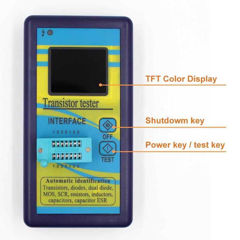 1,8-дюймовый TFT ЖК-дисплей тестер транзисторов измеритель емкости диодов и триодов LCR ESR