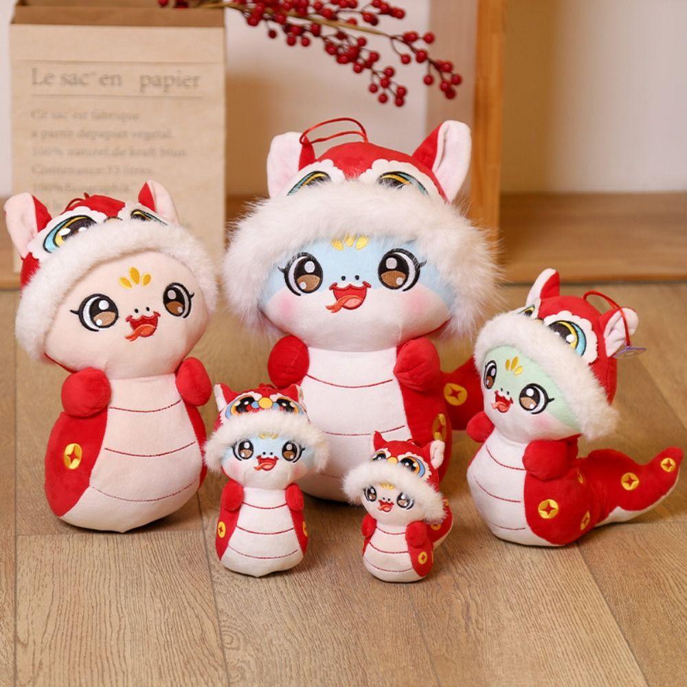 Большие Глаза Счастливая Змея Плюшевая Кукла Забавная Змея Год Плюшевая Игрушка Очаровательная Мягкая Игрушка Кукла Домашний Декор