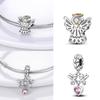 925 Sterling Silver Angel God Of Love Charms Wing Beads Diy For Original Pendant Bracelets Feather Jewelry For Women Gift