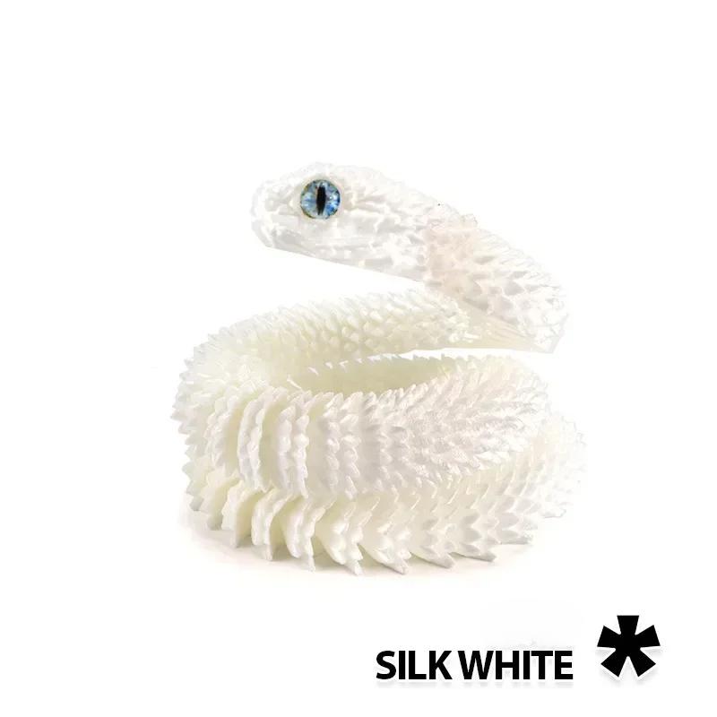 New Year Gift 3D Simulation Snake Desktop Ornament Flexible Decompression Toy Stress Relief Surprise for Kids Home Crafts