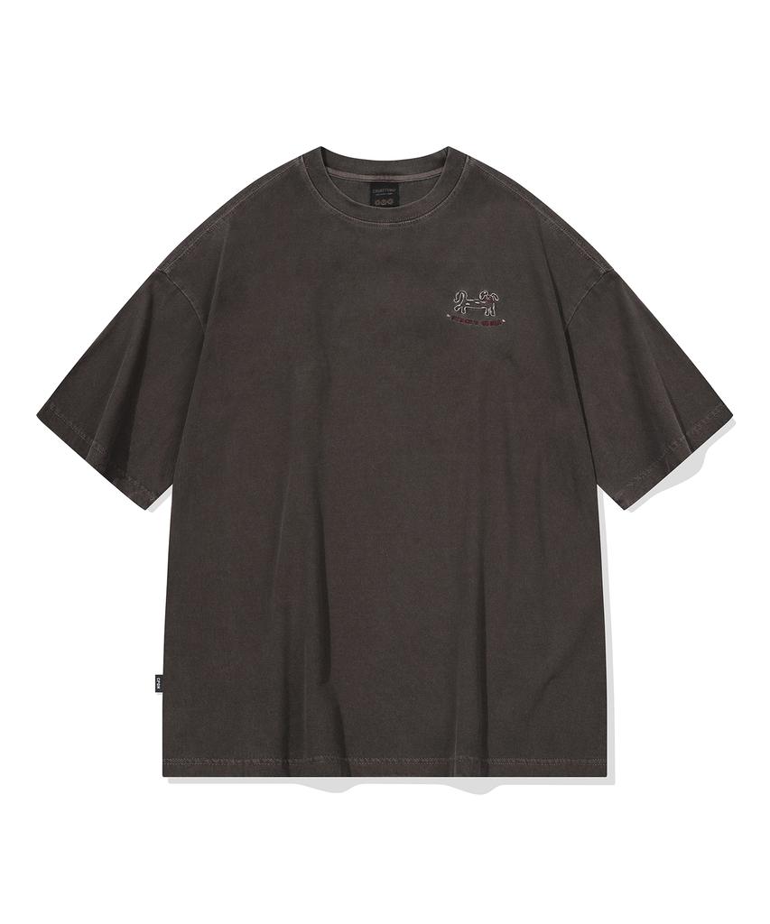 CPGN STUDIO Garden Piece Pigment Short Sleeve Tee Brown
