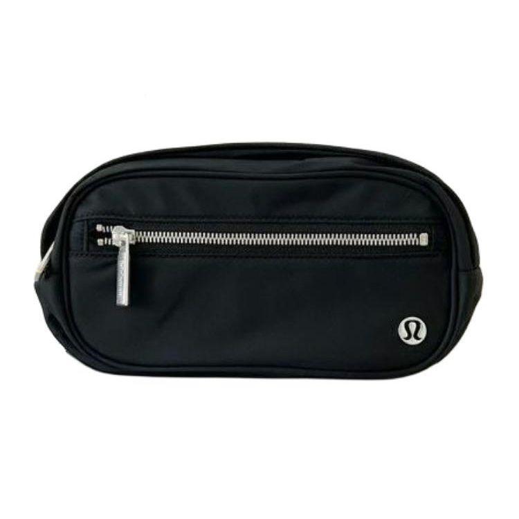 Lululemon 1.8л Wunderlust Металлический Логотип Застежка-молния Нейлоновая Сумка на грудь Поясная сумка Унисекс сумки Черный LU9AXES-0001