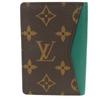 Used 12564 Organizer de Poche M12829 7946 Current Bifold RFID IC Monogram Macassar Excellent Condition Borneo Green