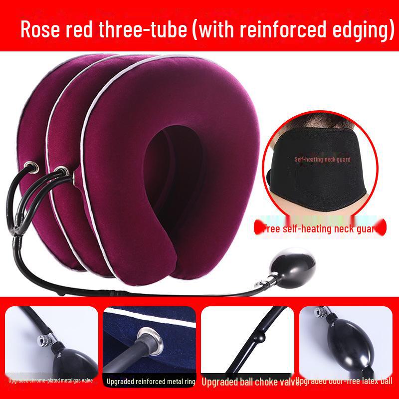 Надувное шейное поддерживающее устройство для вытяжения шеи и обезболивания