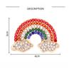 Красочные стразы радуга брошь булавка для женщин унисекс милые облачные сплав булавки вечерние повседневные ювелирные изделия подарки