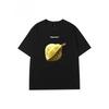 Summer Fashion Heavyweight Retro Men's Fruit 100% Cotton Printed Round Neck High Quality Leisure Fitness Street T-shirt