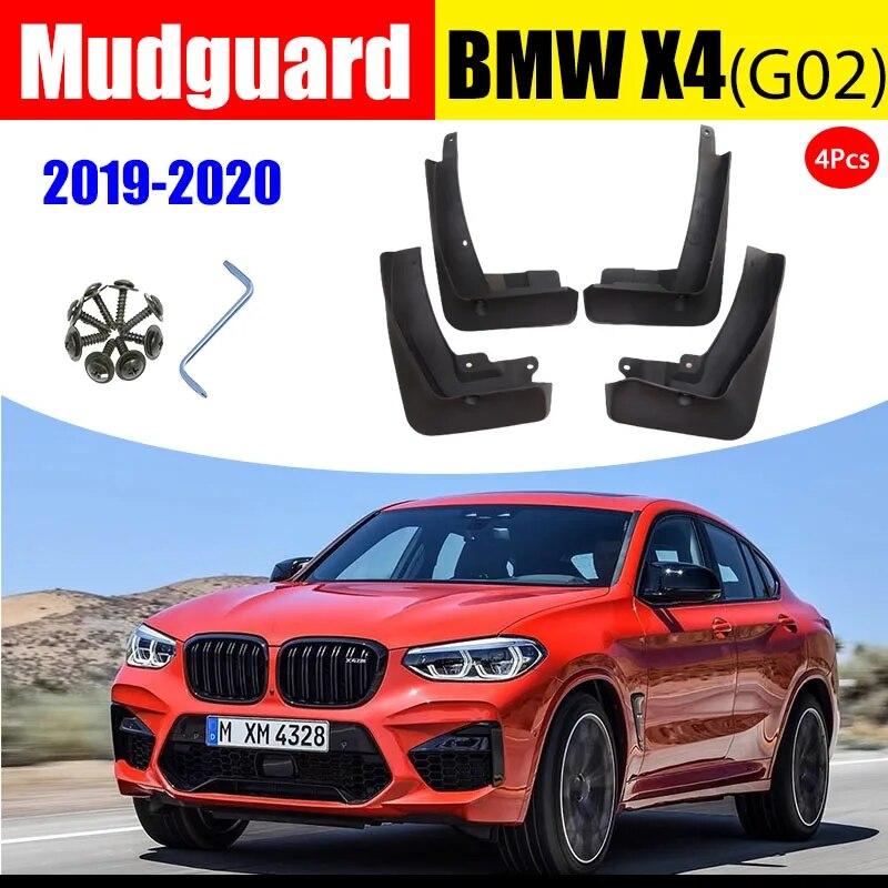 4pcs FOR BMW X4M G02 MUDGUARD Fenders Splash Mudflaps Guard Fender Mudguards Mud Flap Car Accessories Auto Styline Front Rrar