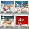 Christmas Cartoon Style Tapestry Bedroom Living Room Home Christmas Decoration Tapestry