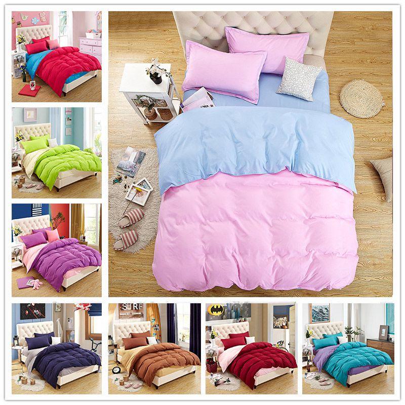 Роскошный однотонный пододеяльник, размер твин, квин, кинг, однотонный комплект постельного белья
