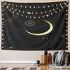Celestial Moon and Starry Night Design Pattern Wall Hanging Tapestry Decorative Tapestry Home Decor for Bedroom and Living Room
