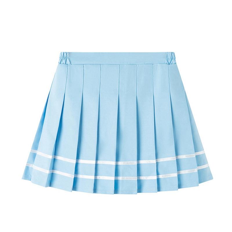 Юбка-плиссе для девочек, детская клетчатая юбка, однотонные короткие юбки
