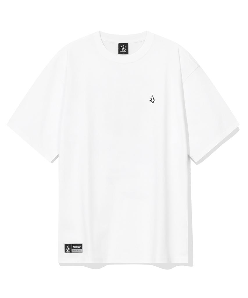 VOLCOM Футболка оверсайз с коротким рукавом и принтом гибискуса (белый)