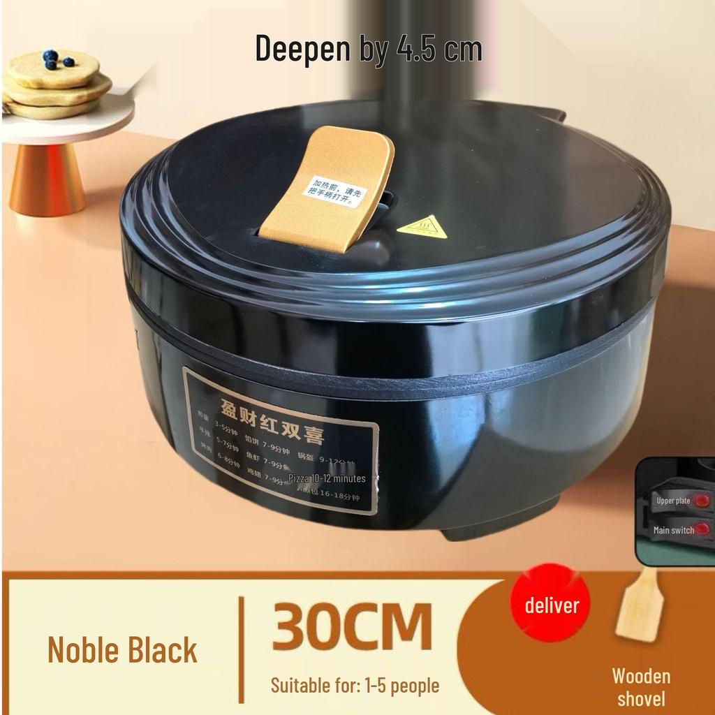 Двусторонняя электрическая сковорода-гриль и блинница с антипригарным покрытием для жарки и гриля