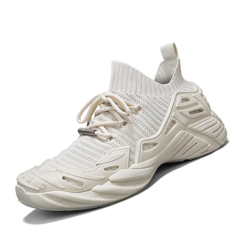 2025 Breathable Women Men's Mesh Shoes Thick-soled Sports Casual Shoes Anti-slip Outdoor Sports Shoe Knitted Socks Casual Shoe