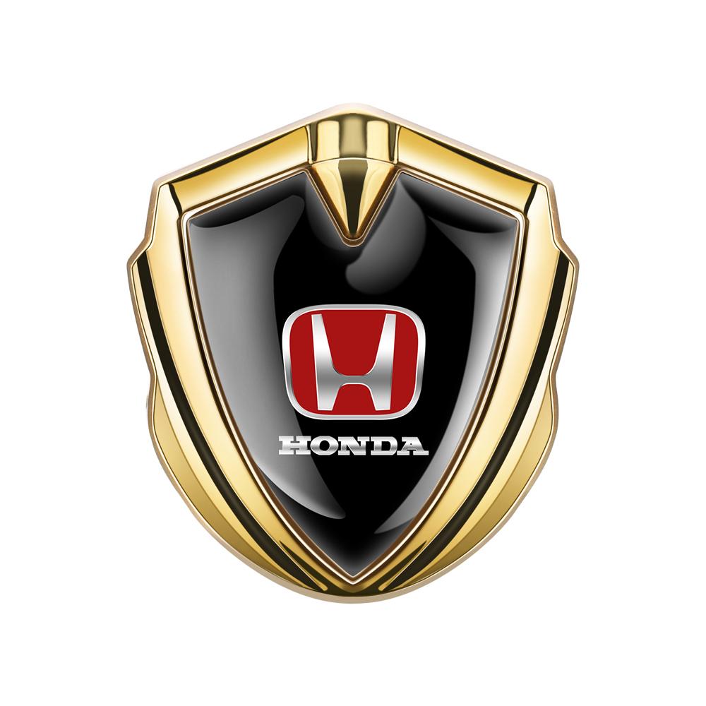 QLN2 3D Metal Car Body Fender Emblem Shield Stickers Decor Auto For Honda Type R S XR-V CR-V UR-V CR-Z Fit Mugen Power XR-V Pilot Crv