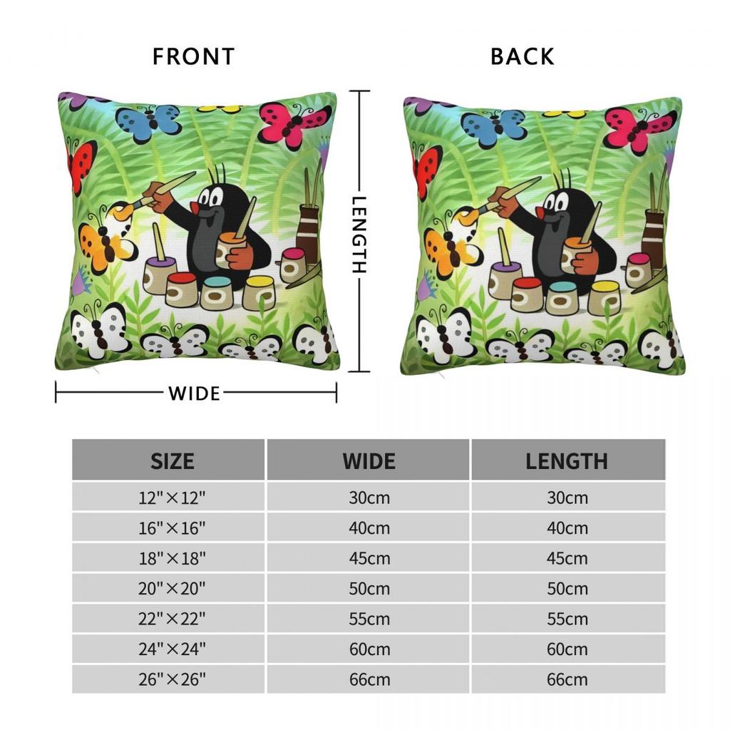 Pillow Case The Little Mole Soft Pillow Cover Butterfly Fashion Cushion Cover Custom Diy Pillowcases For Sofa Car Home Decor