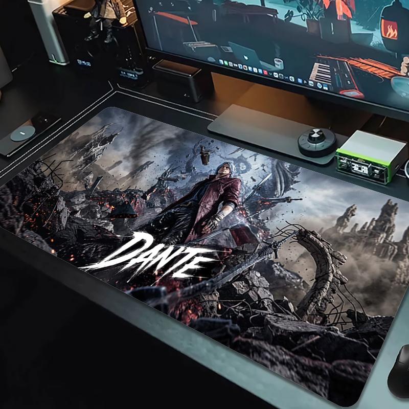 Коврик для мыши Devil May Cry Большой игровой коврик для стола Нескользящий коврик для ноутбука, планшета XXL, коврик для мини-ПК с заблокированным краем_xia