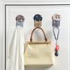 Cute Animals Washbasin Hanger Rack Bathroom Basin Stainless Steel Holders Kitchen Sponge Dishcloth Seamless Self-Adhesive Hooks