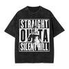 Модные винтажные футболки Silent Hill, уличная одежда, топы с принтами для мужчин и женщин, хлопок, Харадзюку, тематика фильмов ужасов и игр