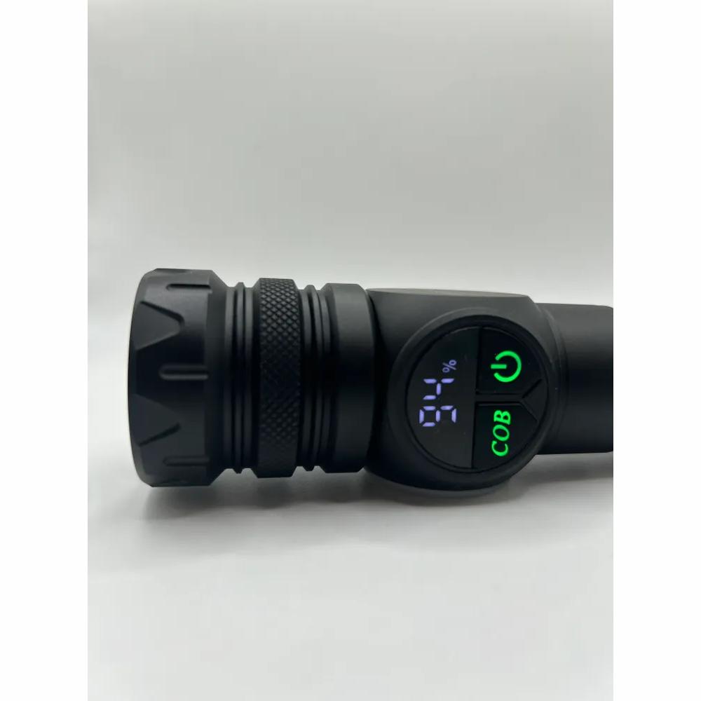 Handheld rechargeable laser LED flashlight with display