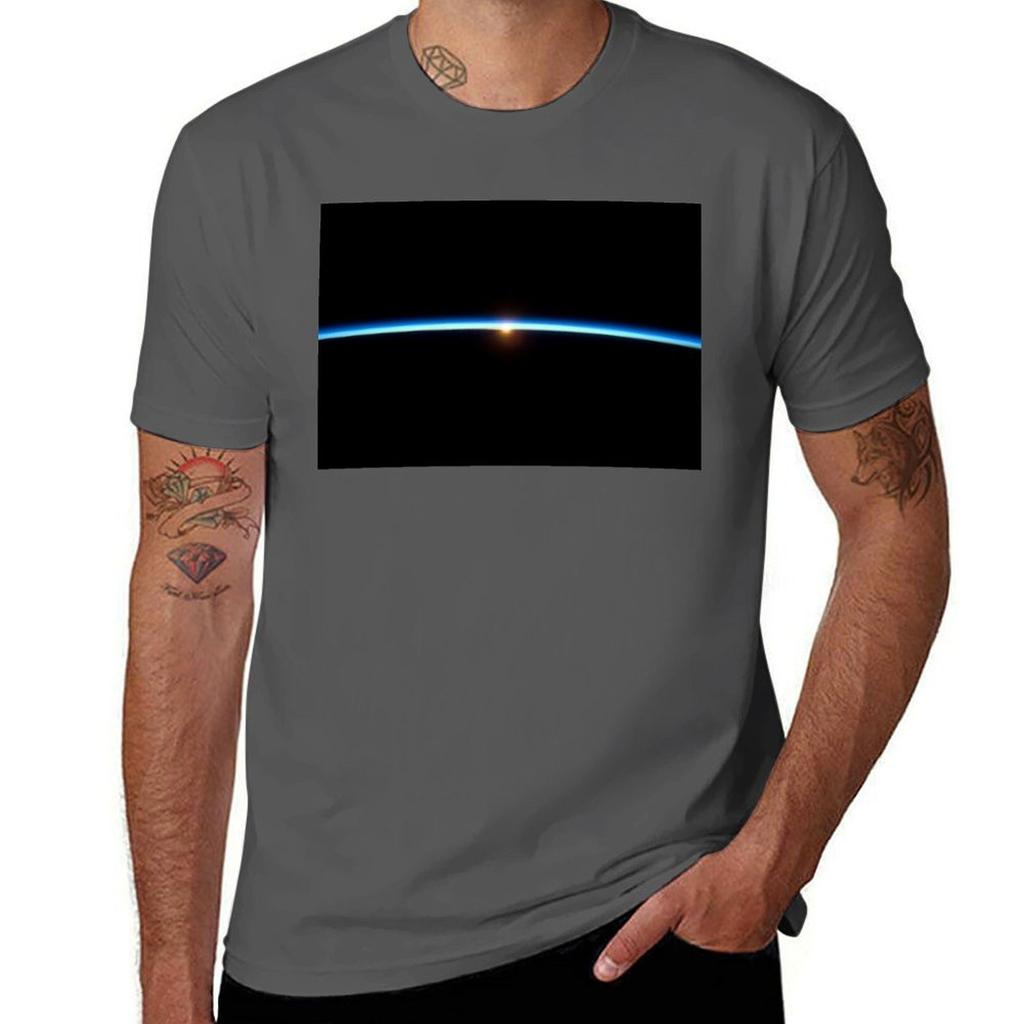 Earth Thin Line Atmosphere Tshirt Large Size Loose Casual Tee