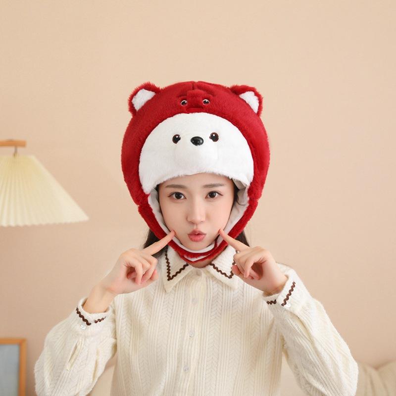 Превратитесь в розовую шапку-маску медведя, реквизит для фото, мультяшный головной убор, реквизит для фото, реквизит для выступлений