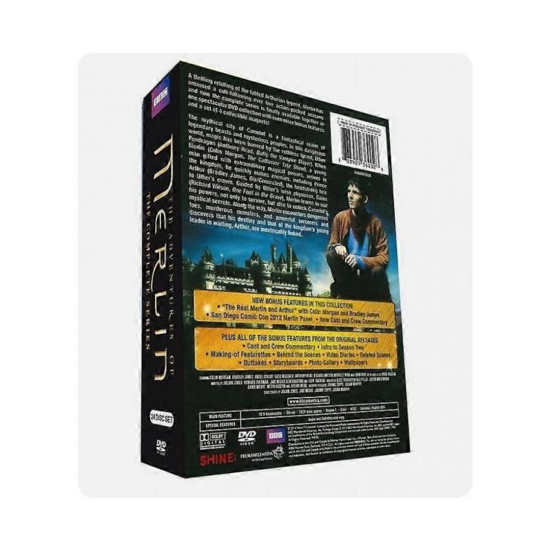 Merlin - The Complete Series, Season 1-5 (DVD, 24-Disc, Box-Set) english version