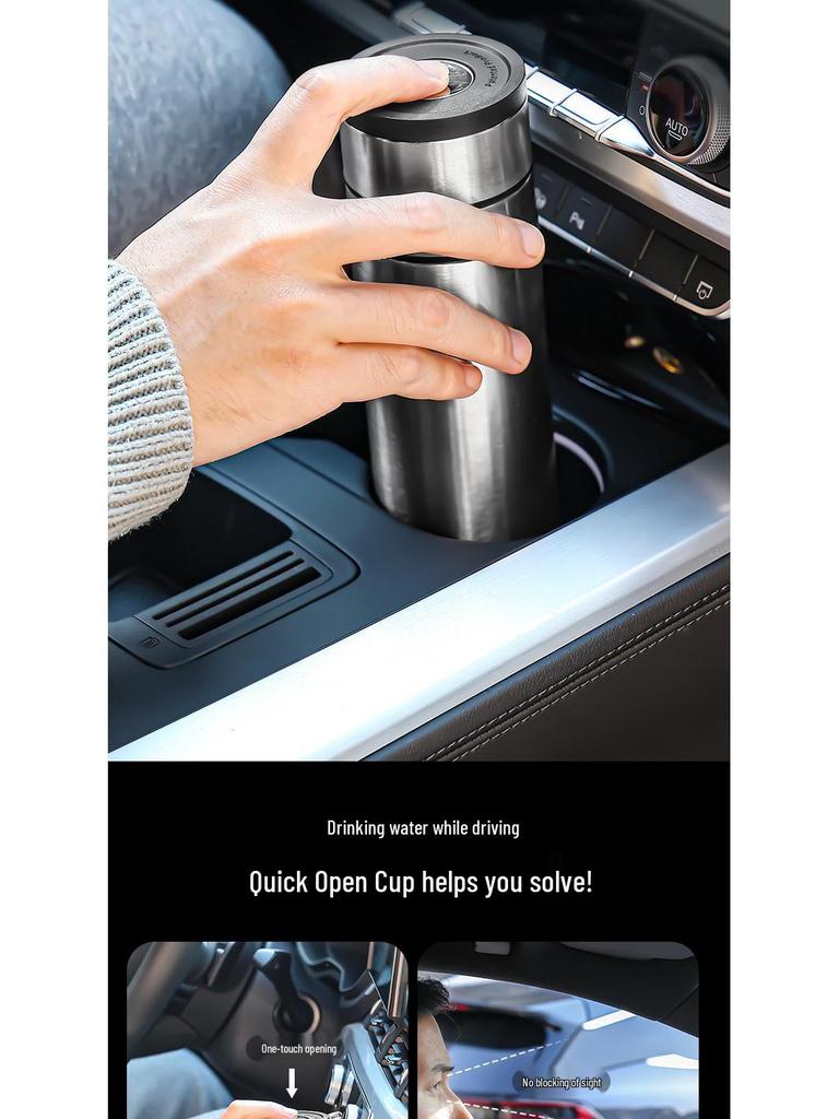 Новая термокружка из нержавеющей стали 316 с крышкой быстрого открытия и ситечком для чая