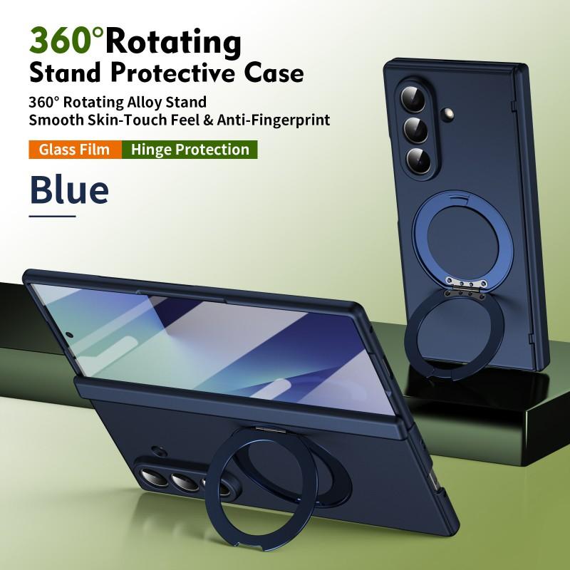 Case Galaxy Z Fold 8 7 Wireless Charging Compatible Magnetic Rotating Stand Full Hinge Protection Screen Protector
