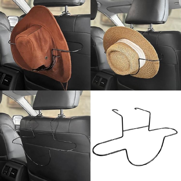 Fashion Convenient Car Hat Clip Stand Support for Cowboy Hat Maintains Perfect Hat Shape, Space Saving, Adjustable Size