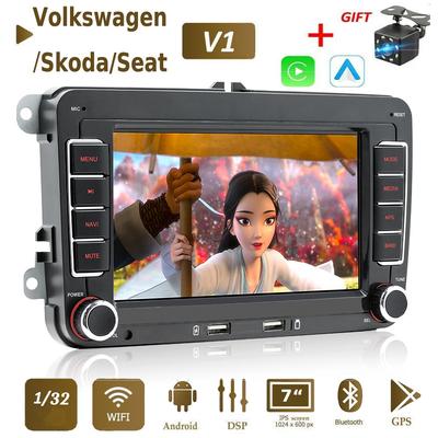 7 "Android Carplay автомобильный мультимедийный плеер для VW/Volkswagen Golf Polo Tiguan Passat B7 B6/Seat Leon/Skoda Octavia радио GPS навигация 1 + 32 ГБ