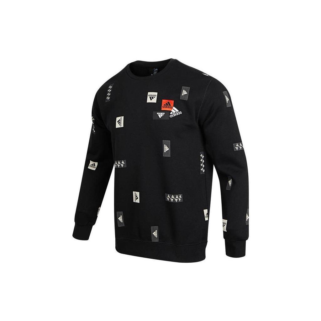 Adidas Sweatshirts Men's Black Crew Neck Moderate Regular HN8982