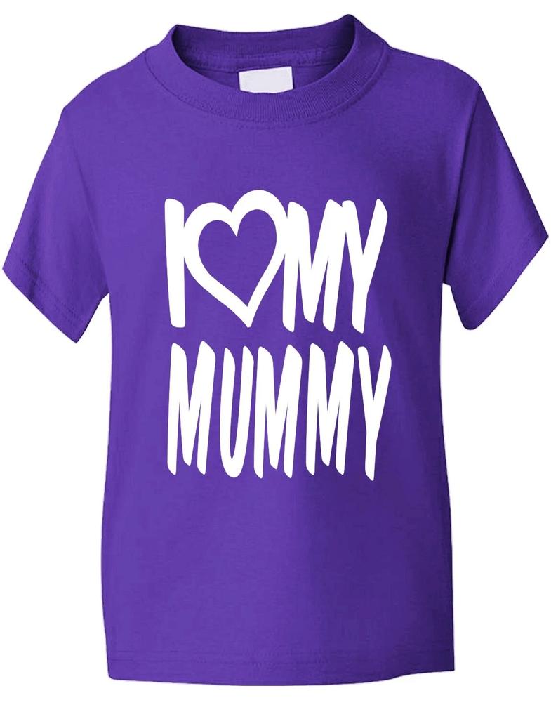I Love My Mummy Kids Funny Boys Girls T shirt Age 1-13