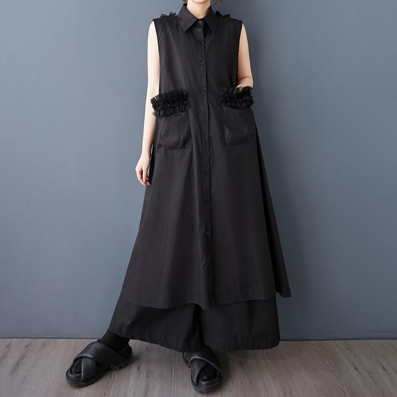 Без рукавов Большие размеры винтажные новые платья для женщин повседневные свободные длинные летние платья-рубашки