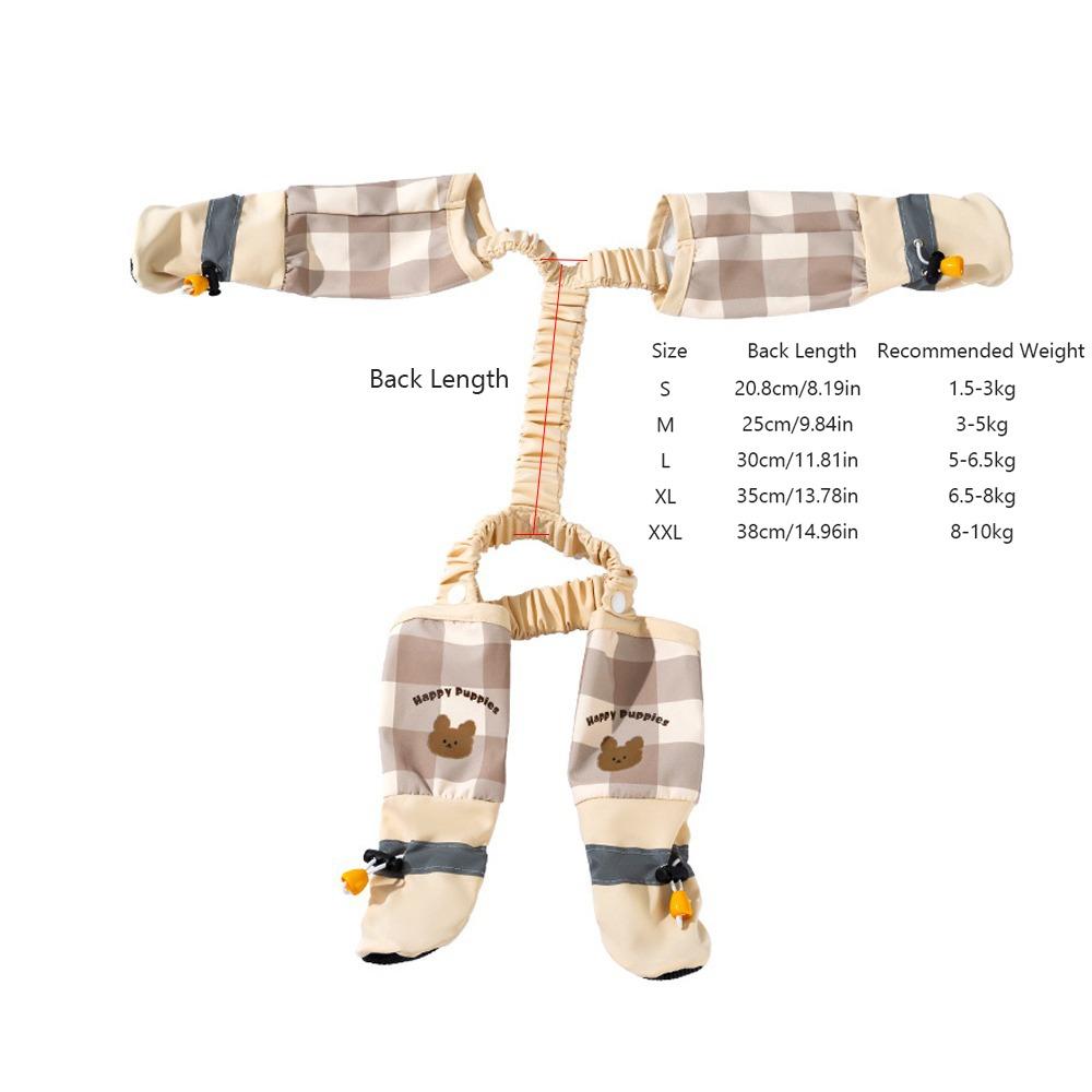 Защита всей ноги Собачьи четырехногие штаны Светоотражающая полоса Собачий комбинезон Обувь Прогулка с питомцем