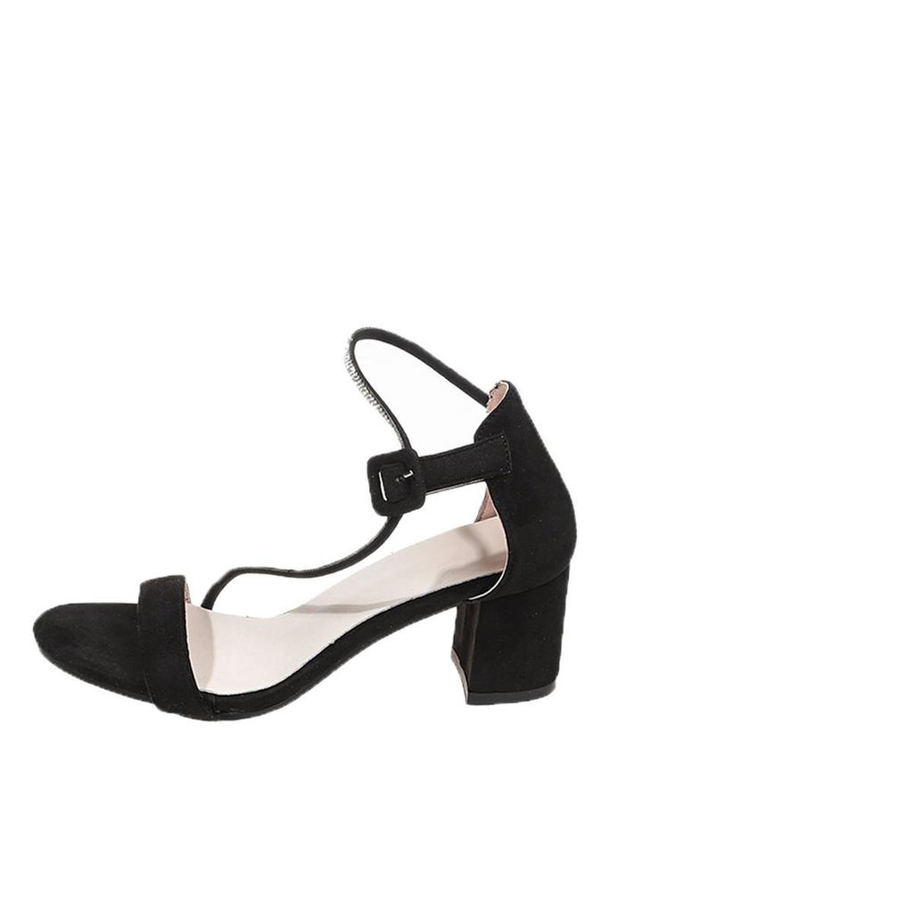 Босоножки на высоком каблуке женские лето 2025 года, толстый каблук с открытым носком, слово со стразами, высокие каблуки женские туфли