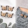 1 Pair Butterfly Waist Buckle For Women Skirt Jeans Adjustable Waist Clip Waist-Narrowing Buttons Metal Pins Clothing Accessories