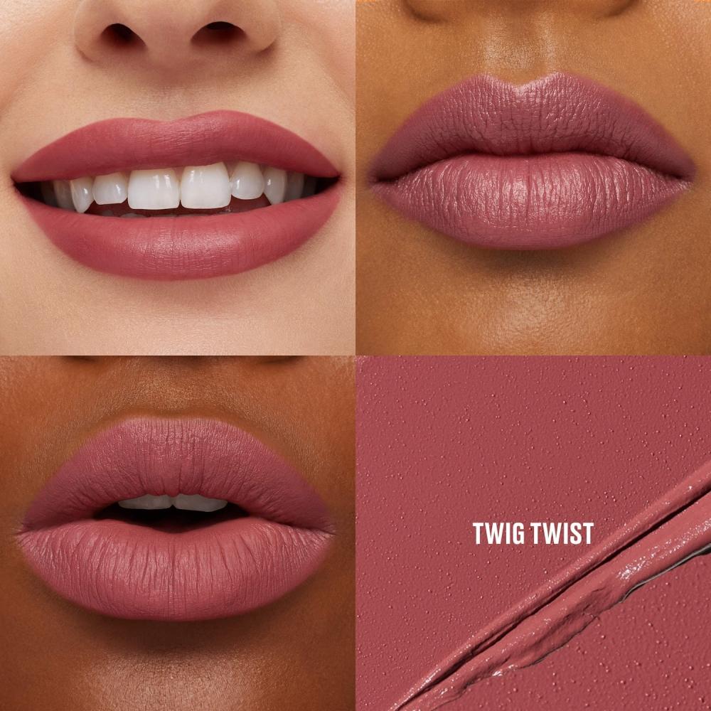 MAc CosMetics M A cxiMAl Шелковистая Матовая Помада 12 часов стойкости 0.12 унции Twig Twist Мягкий Приглушенный Коричневато-Розовый