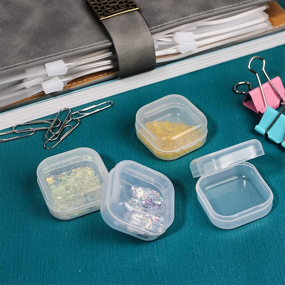 6/12/24 Mini Storage Box Transparent Plastic Jewelry Storage Box Container Portable Earring Ring Earplugs Packaging Storage Case