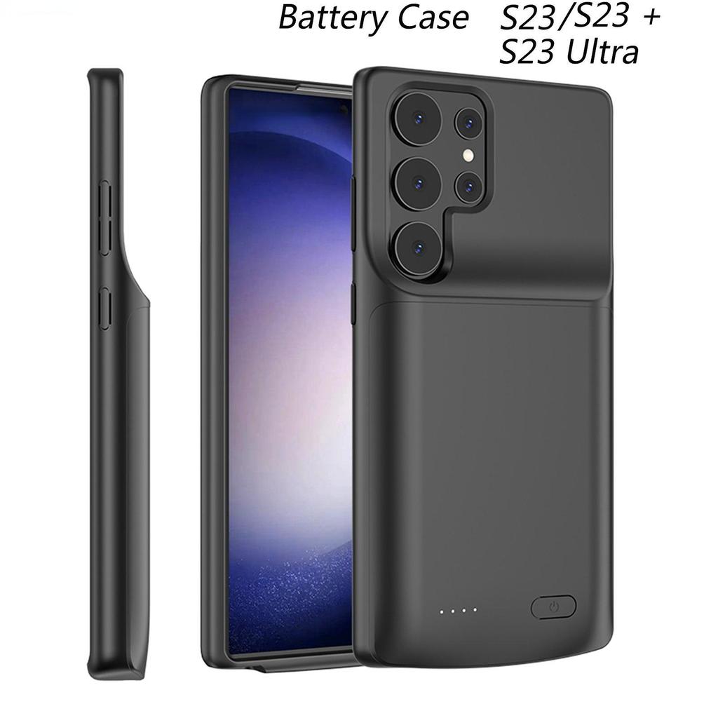 Чехол для аккумулятора для Samsung Galaxy S21 S22 S23 Ultra S23 Plus Аккумулятор Беспроводное зарядное устройство Чехлы для питания Power Bank Силиконовый противоударный чехол для зарядки