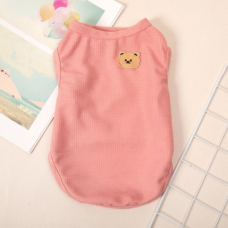 Summer Thin Sleeveless Vest Small Dog Teddy Pomeranian Bi Bear Pet Cat Dog Clothing