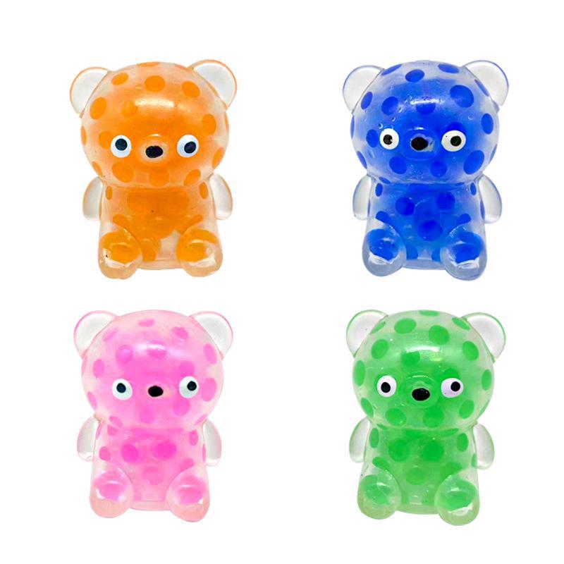 Игрушка для снятия стресса Gold Powder Bear – Squeeze Music Cute Vent Beads Ball