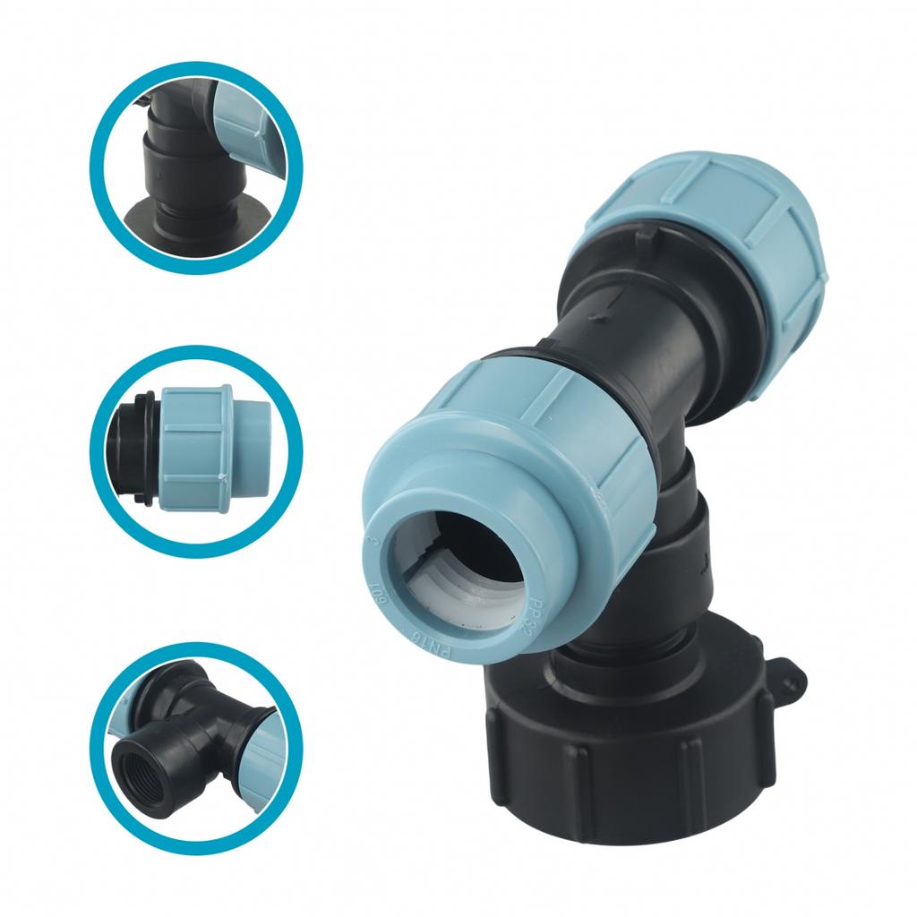 Crafted From Plastic Garden Coarse Thread Easy Installation Mm PE Fittings