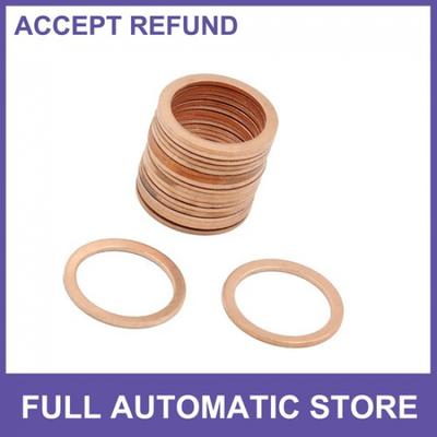 20 шт. Медные уплотнительные шайбы Плоские самогерметизирующиеся прокладки Кольца 16 x 21 мм Диаметр