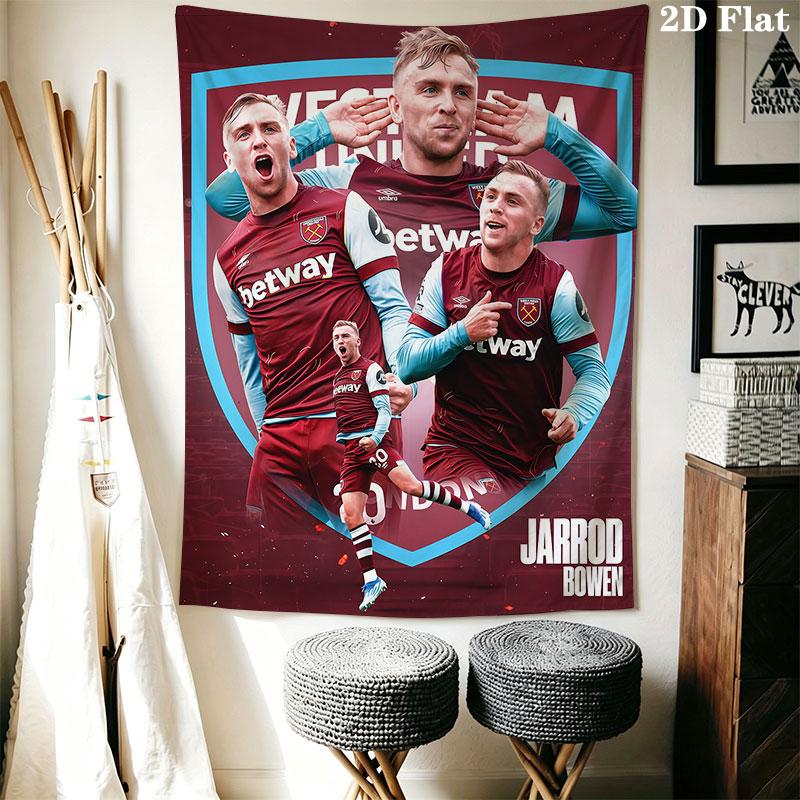 West Ham United Wall Hanging Printed Fabric Blanket Decorative Tapestries for Bedroom Living Room Home Decor