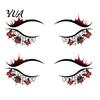 Removable Face Tattoo Stickers 2 Pairs Halloween Eye Stickers, Waterproof Temporary Decals with Pumpkin Bat Spider Web, Easy Apply Remove, Party