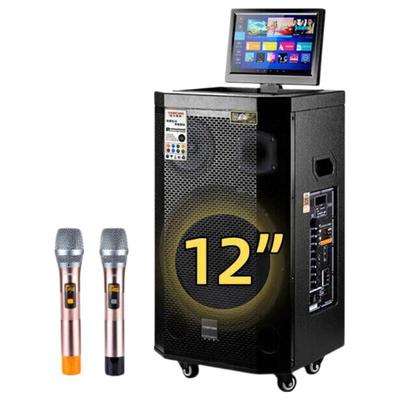 KTV-колонка на тележке Songchuan SA2 с 14-дюймовым сенсорным экраном, китайская вилка (адаптер в комплекте)