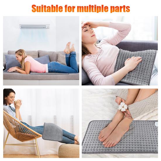 Heating Blanket Timing Function 6 Gears Rapid Thermal Temperature Control EU Plug LED Display Soft Electric Heating Pad for Home