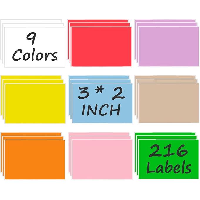 90Pcs Large Moving Labels for Boxes, 5 X 3 Inch Label Stickers for Storage B, Rectangular Stickers Color-Coding Labels for Home Organization, Kitchen